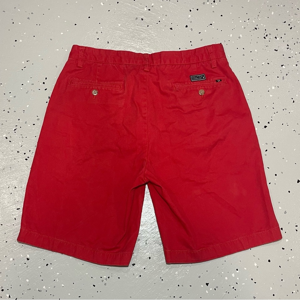 Nautica Mens Red Khaki Boat / Golf Shorts 32W - Picture 4 of 5